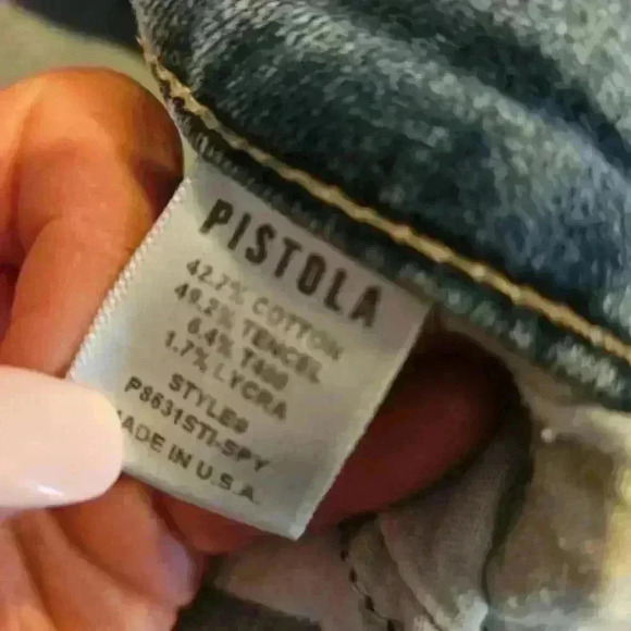 Pistola Womens Light Wash Skinny High Rise Distressed Jeans 28 - Picture 8 of 13